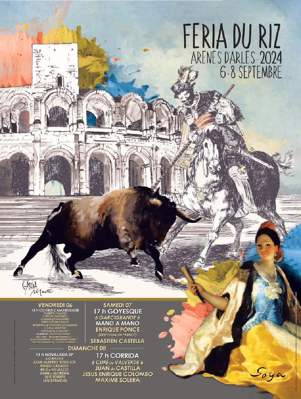 Affiche Feria du riz – Arles 2024 de Tom GARCIA et Christian MARTI
