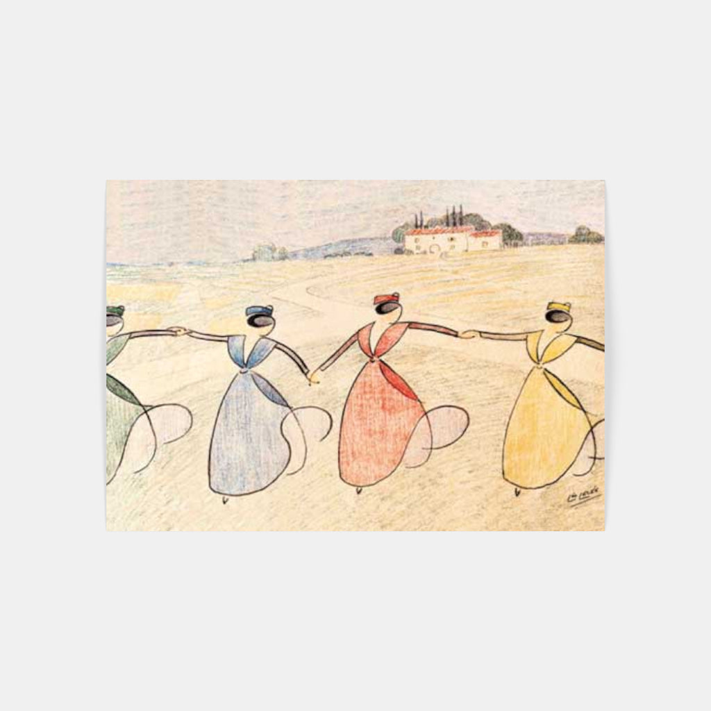 Carte Postale : "Farandole au mas" de Léo LELÉE