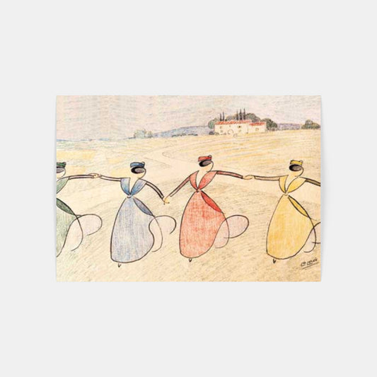 Carte Postale : "Farandole au mas" de Léo LELÉE