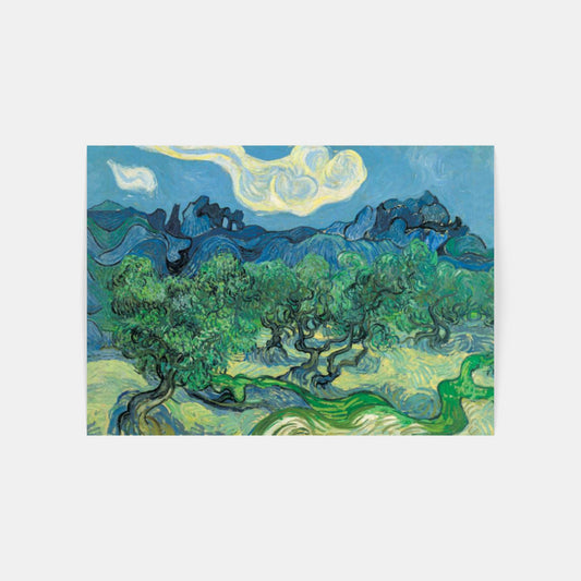 Carte Postale : "Champs d’oliviers dans les Alpilles" de Vincent VAN GOGH