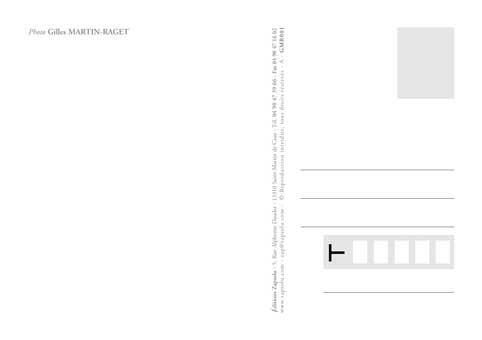 Carte Postale : "Le coup de mistral, de dos" de Gilles MARTIN-RAGET