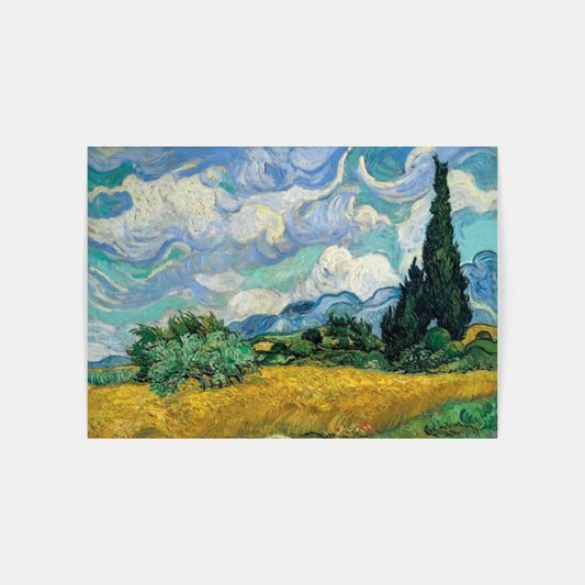 Carte Postale : "Cyprès aux blés d’or" de Vincent VAN GOGH