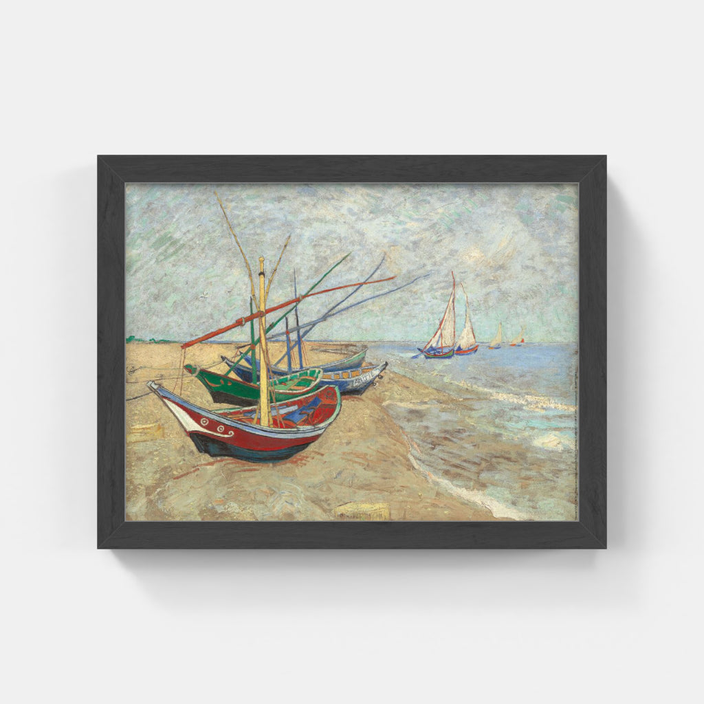 Carte Postale : "Barques aux Saintes-Maries" de Vincent VAN GOGH