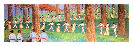 Affiche "Longue farandole mixte" de Léo LELÉE