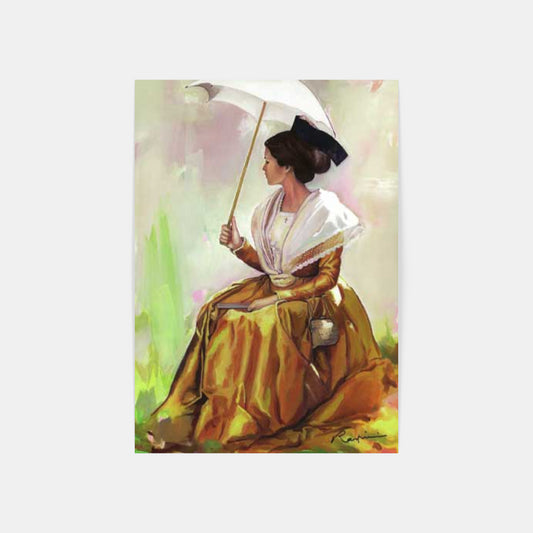 Carte Postale : "Arlésienne à la robe safran" de Danielle RASPINI