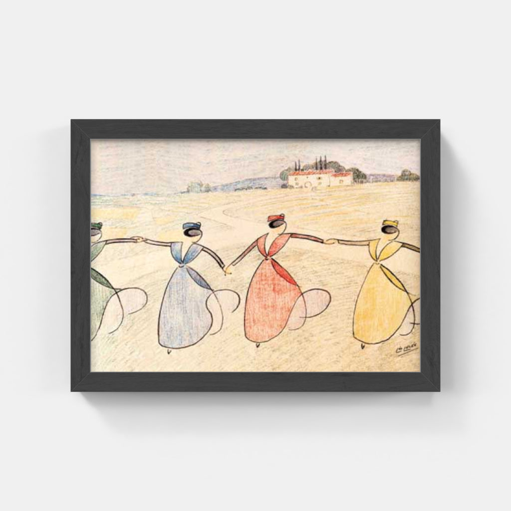 Carte Postale : "Farandole au mas" de Léo LELÉE