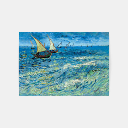 Carte Postale : "La mer aux Saintes-Maries" de Vincent VAN GOGH
