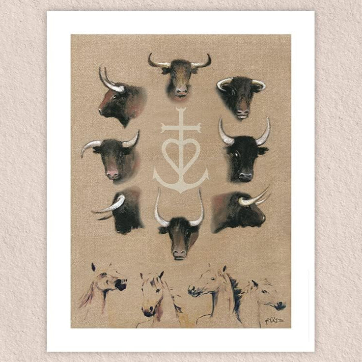 Affiche "Élevés en Camargue" de Gil PIRÈS