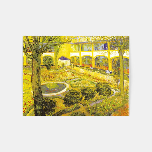 Carte Postale : "Le jardin de la Maison de Santé d'Arles" de Vincent VAN GOGH