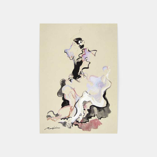 Carte Postale : "Sévillane à la robe vaporeuse" de Danielle RASPINI