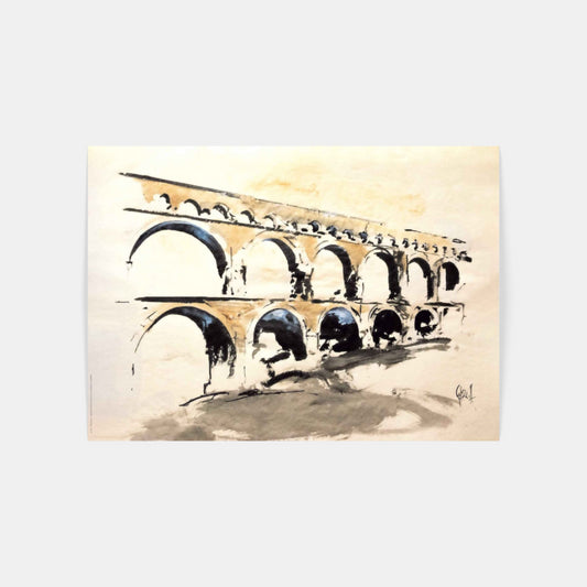 Carte Postale : "Le Pont du Gard” de Tom GARCIA