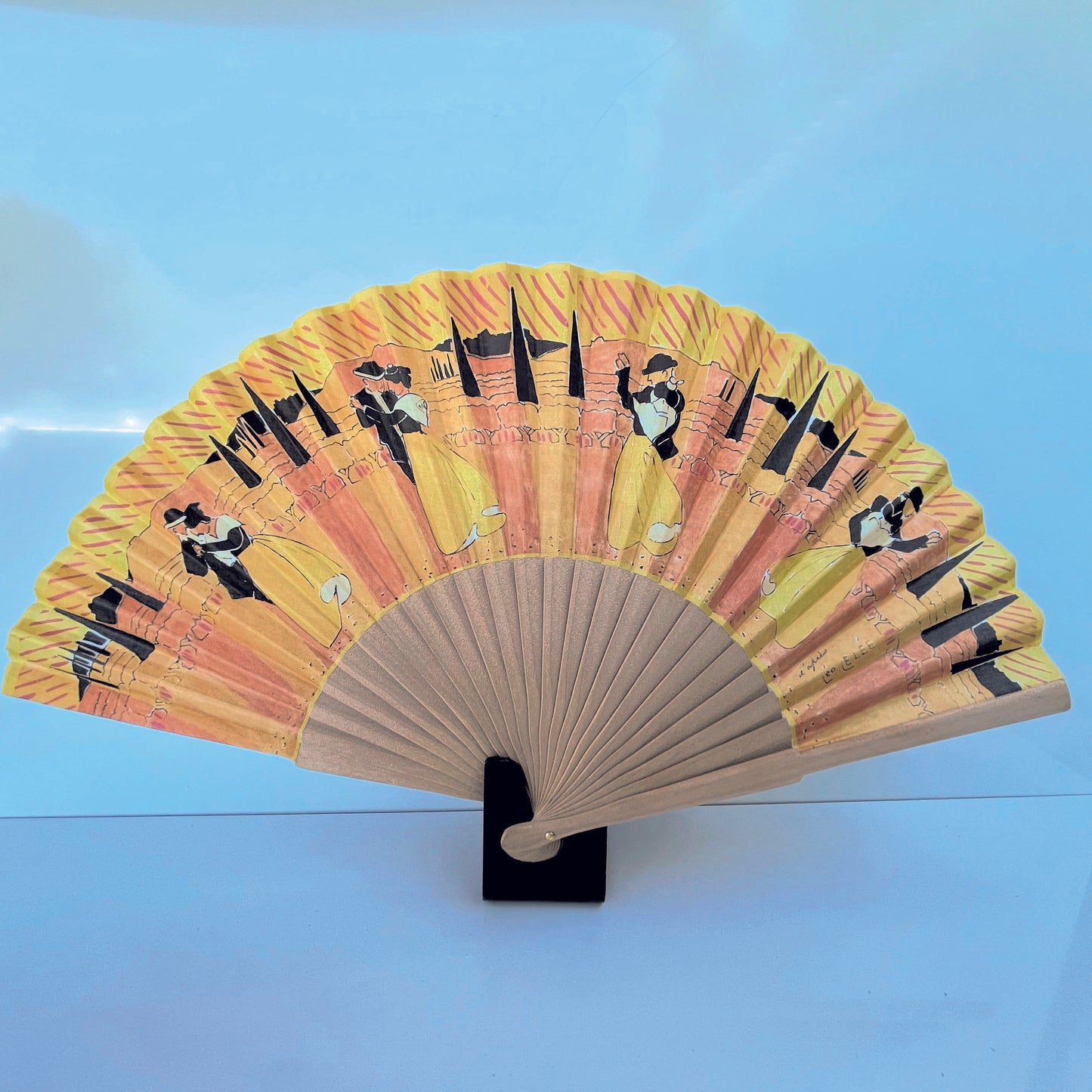 Éventail "La Valse Provençale" de Léo LELÉE