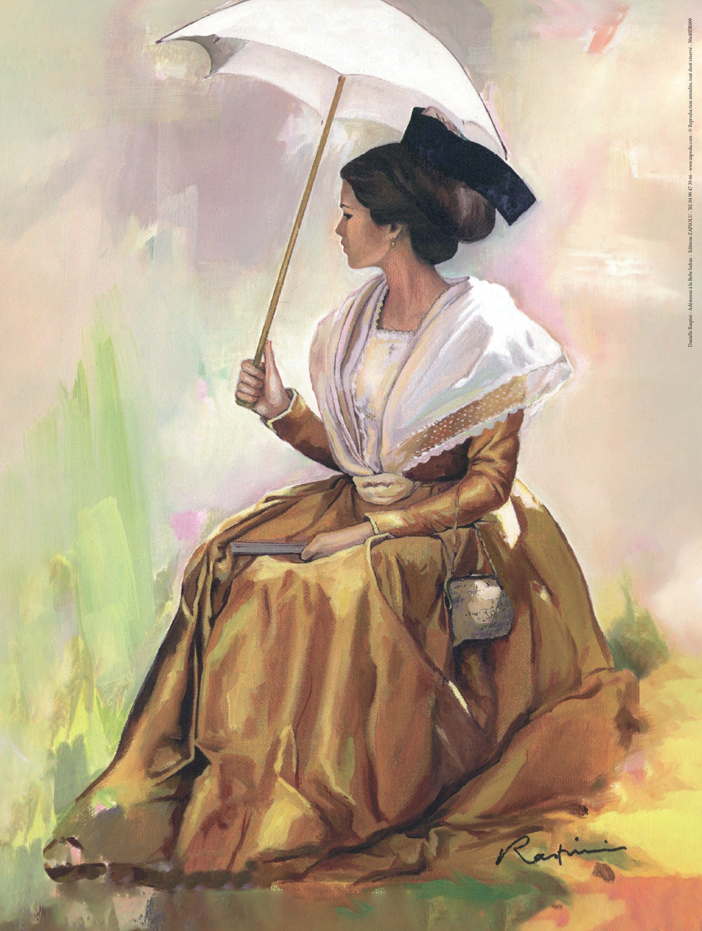 Affiche "Arlésienne à la robe safran" de Danielle RASPINI