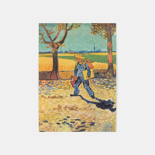 Carte Postale : "Peintre sur le chemin de Tarascon" de Vincent VAN GOGH