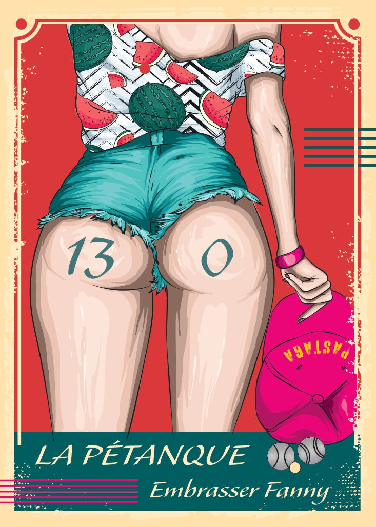 Carte Postale "La Pétanque - Embrasser Fanny" de Ed RECO