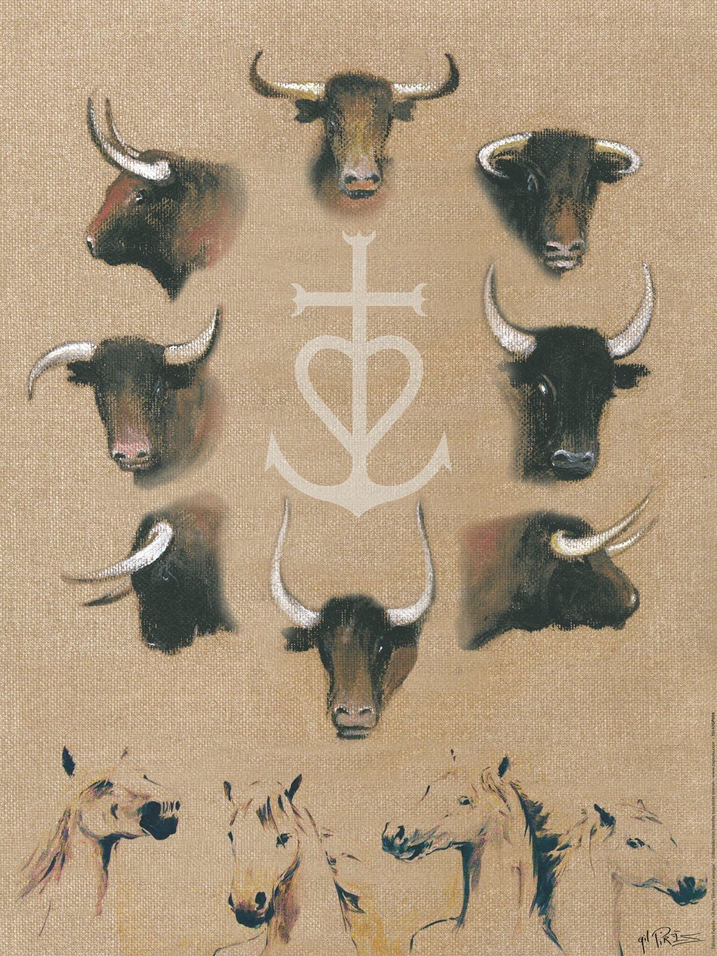 Affiche "Élevés en Camargue" de Gil PIRÈS