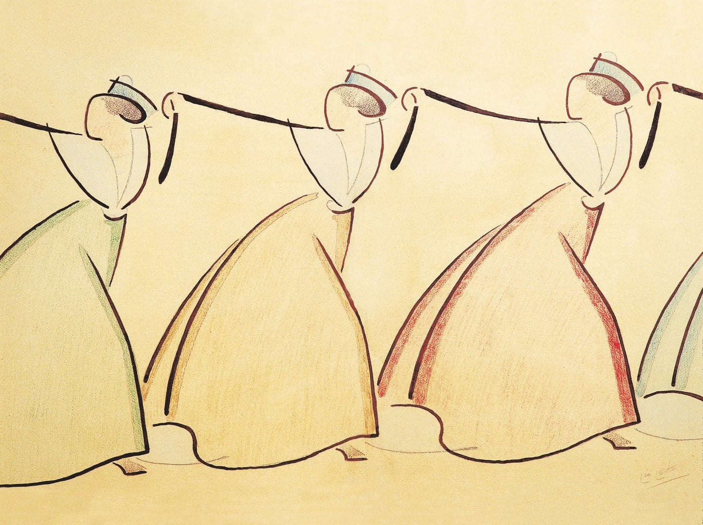 Affiche "Farandole endiablée" de Léo LELÉE