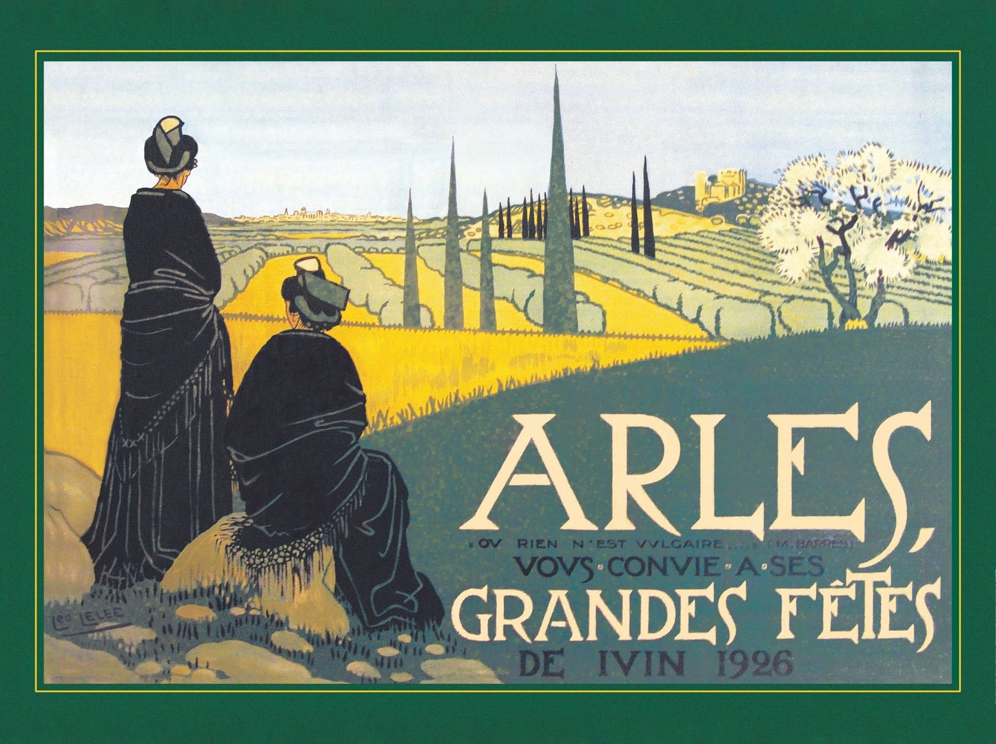 Affiche "Arlésiennes au Mont des Cordes" de Léo LELÉE