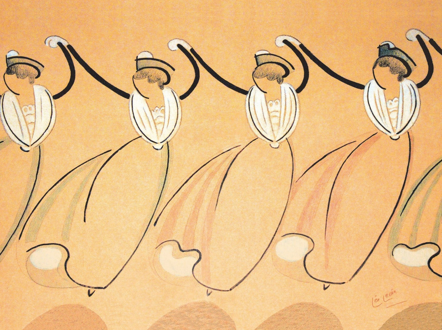 Affiche "Farandole orangée" de Léo LELÉE