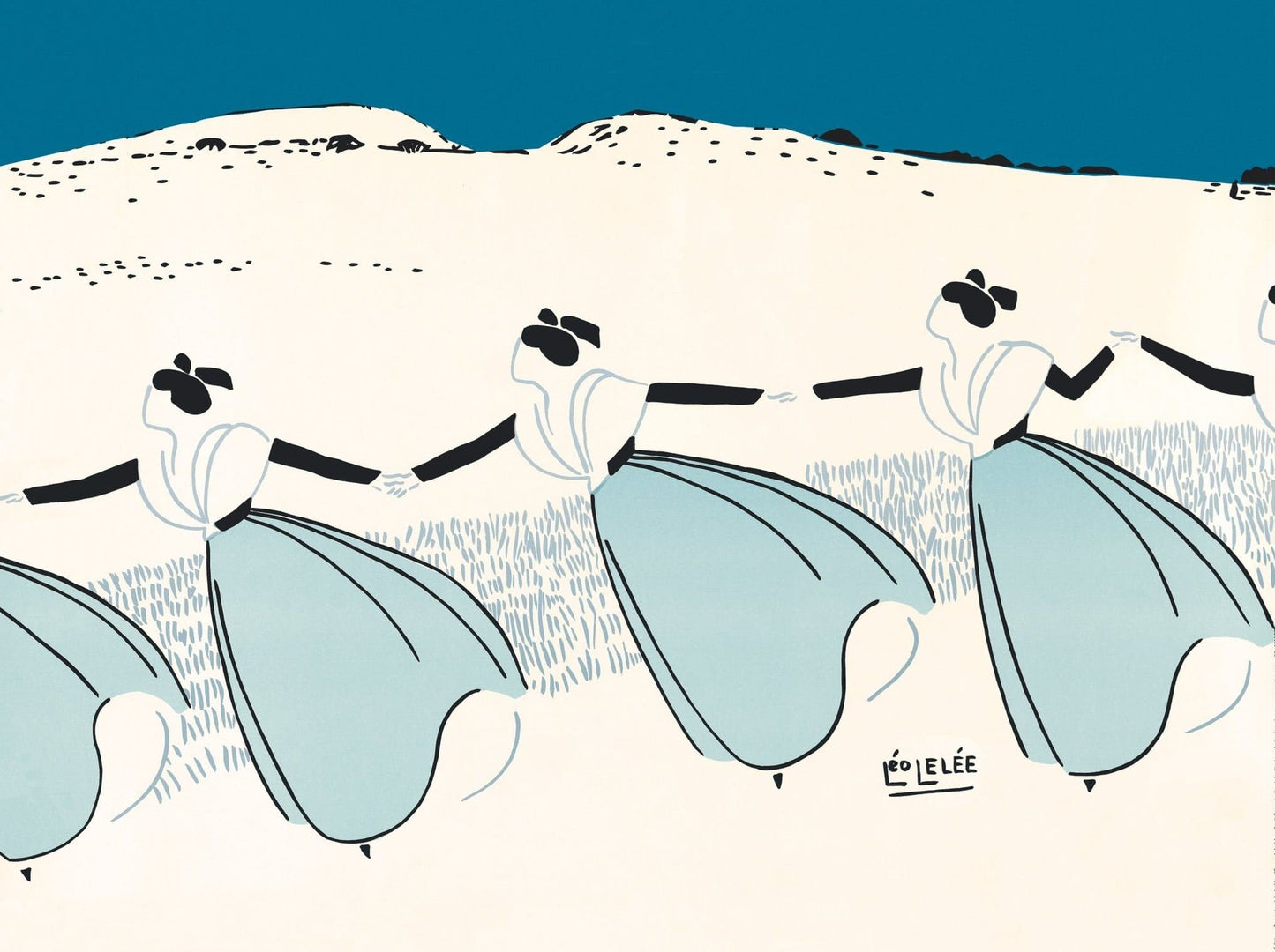 Affiche "Farandole bleue" de Léo LELÉE