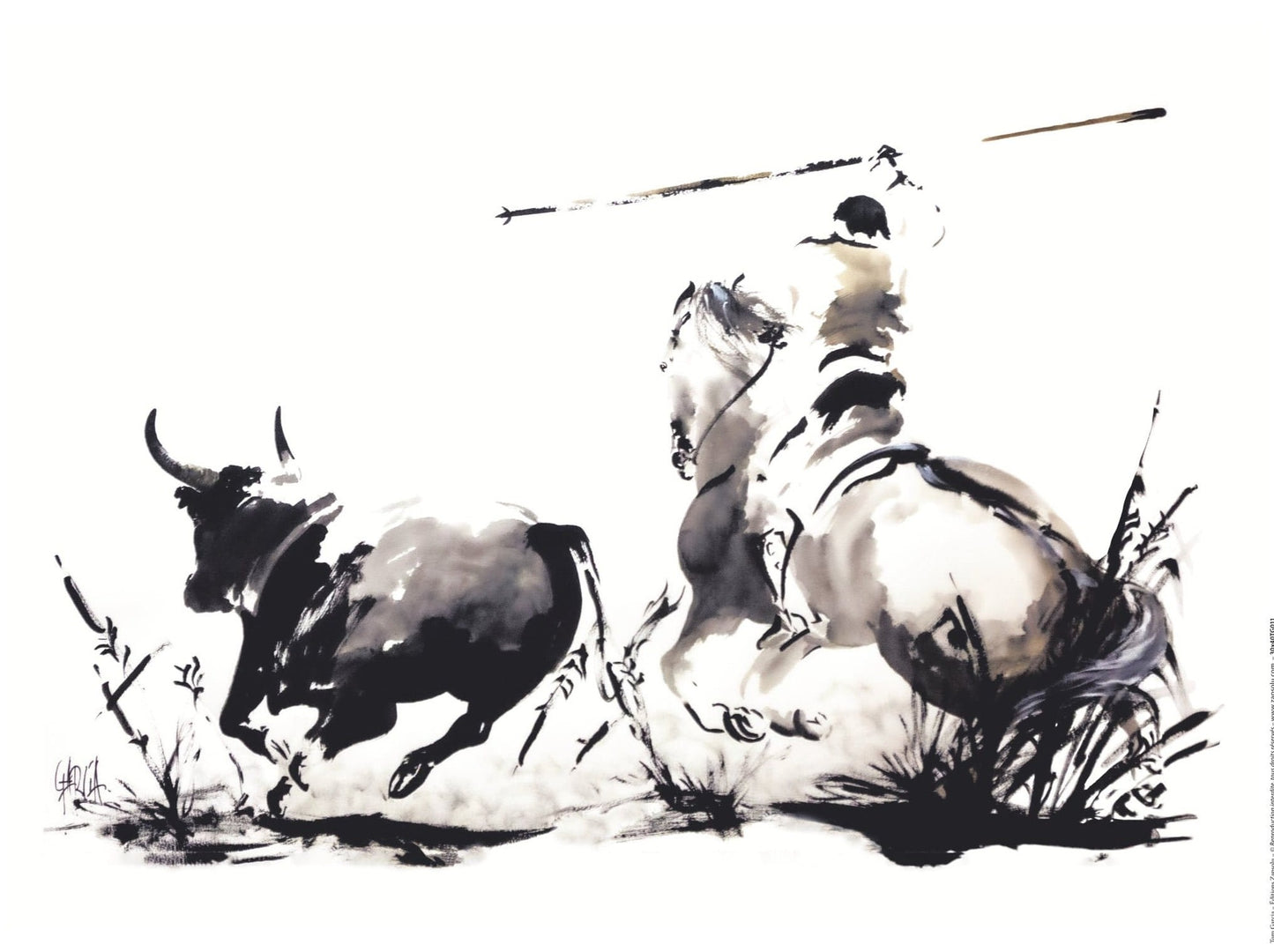 Affiche "Tri du bétail en Camargue" de Tom GARCIA