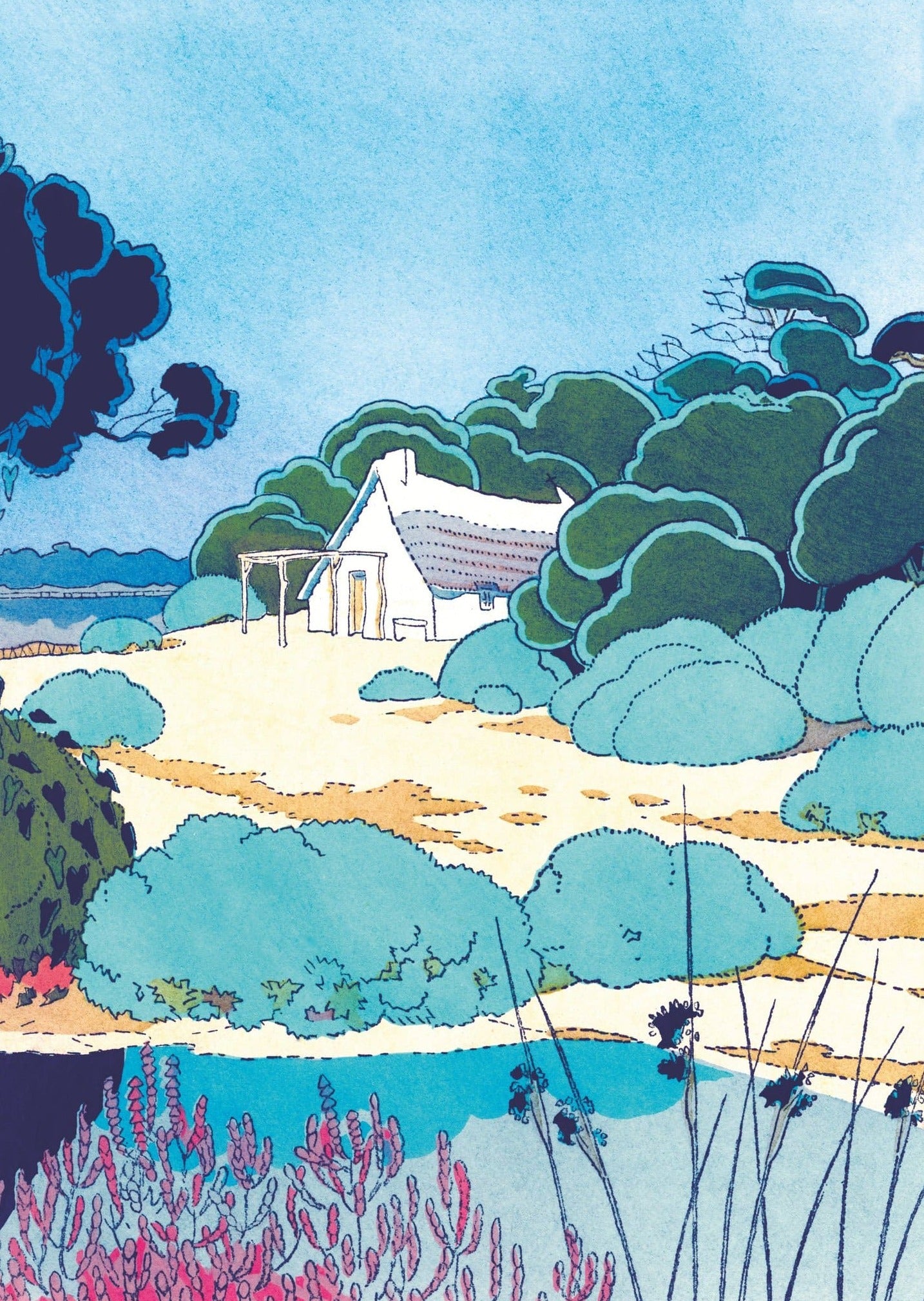 Affiche "La cabane de Gardian" de Léo LELÉE