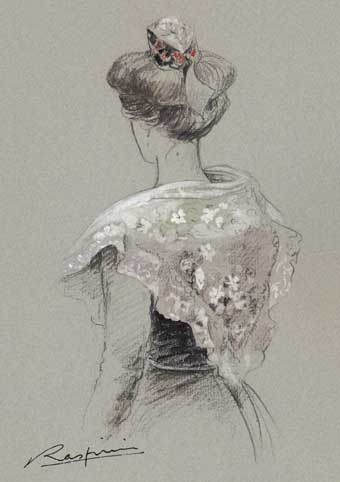 Affiche "Dentelles blanches" de Danielle RASPINI