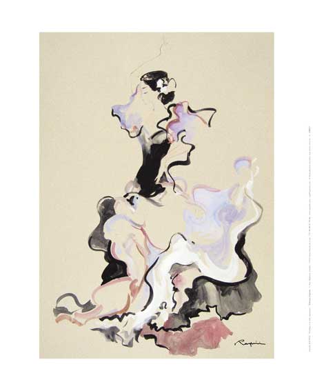 Affiche "Sévillane à la robe vaporeuse" de Danielle RASPINI