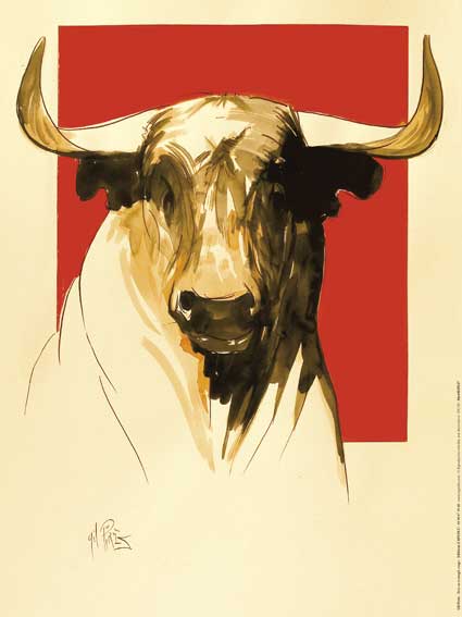 Reproduction d'Art : "Toro au rectangle rouge"