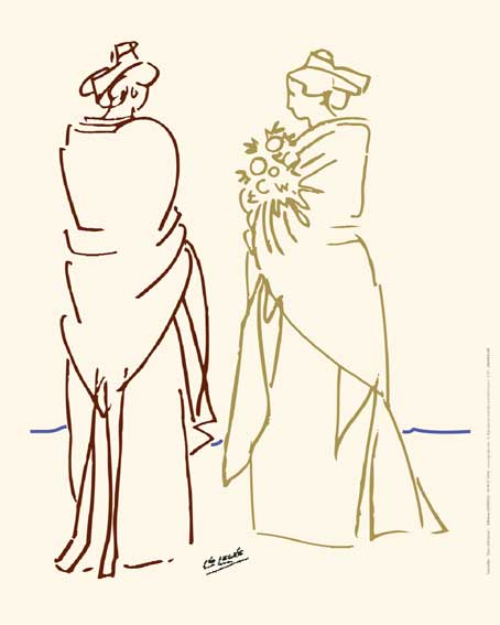 Affiche "Silhouettes d'arlésiennes" de Léo LELÉE