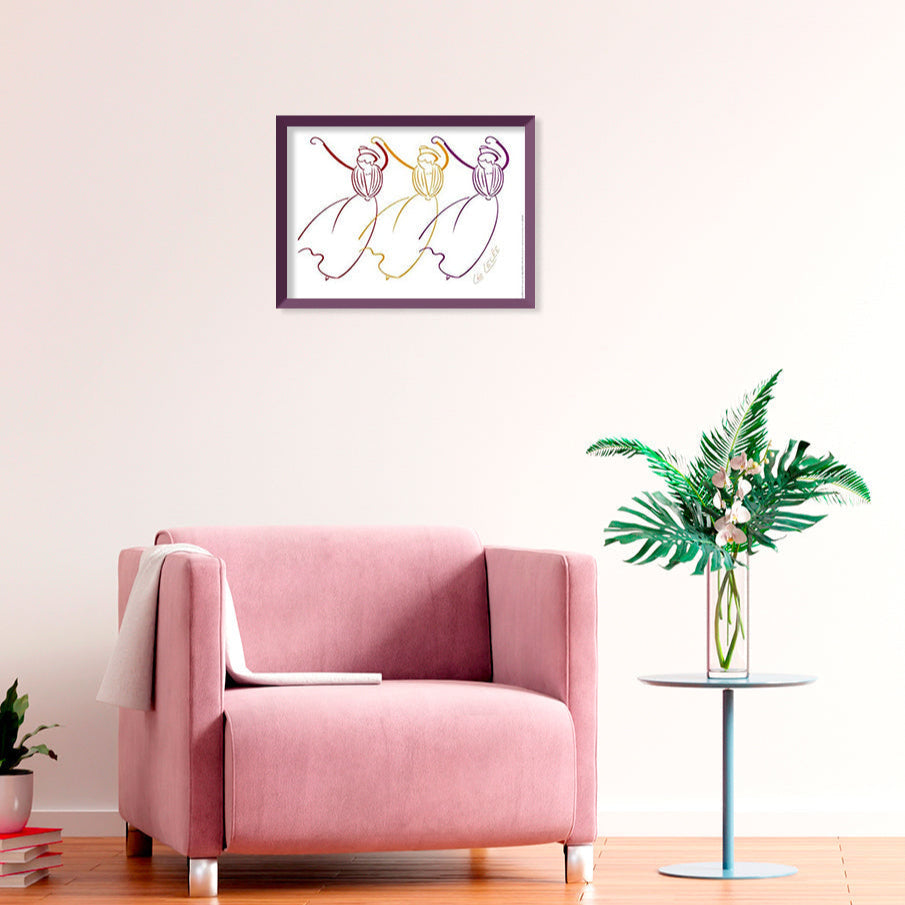 Affiche "Farandole en silhouette" de Léo LELÉE