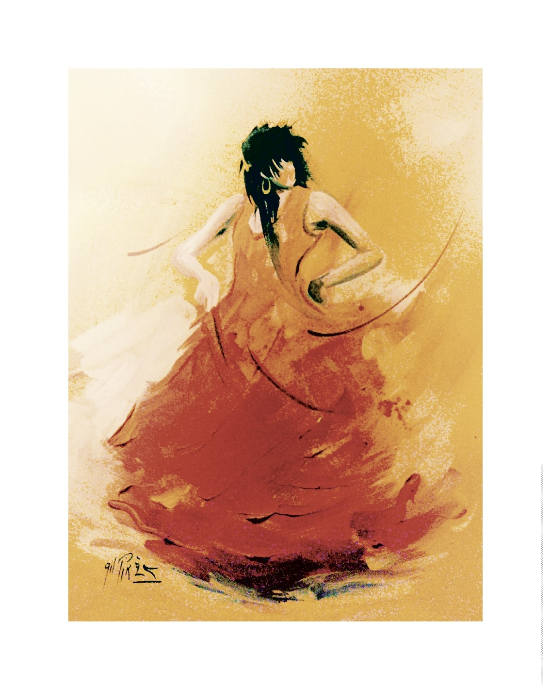 Affiche "Andalouse orangée" de Gil PIRÈS