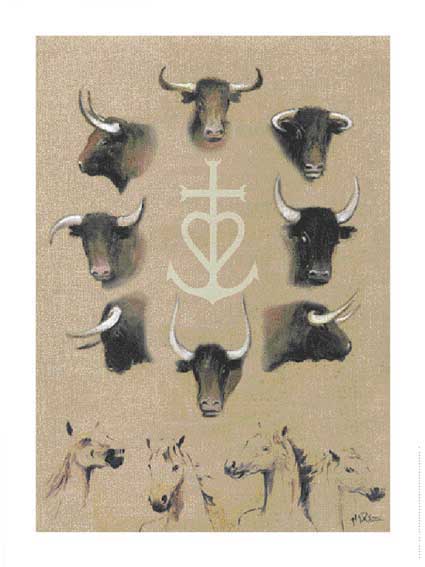 Affiche "Élevés en Camargue" de Gil PIRÈS