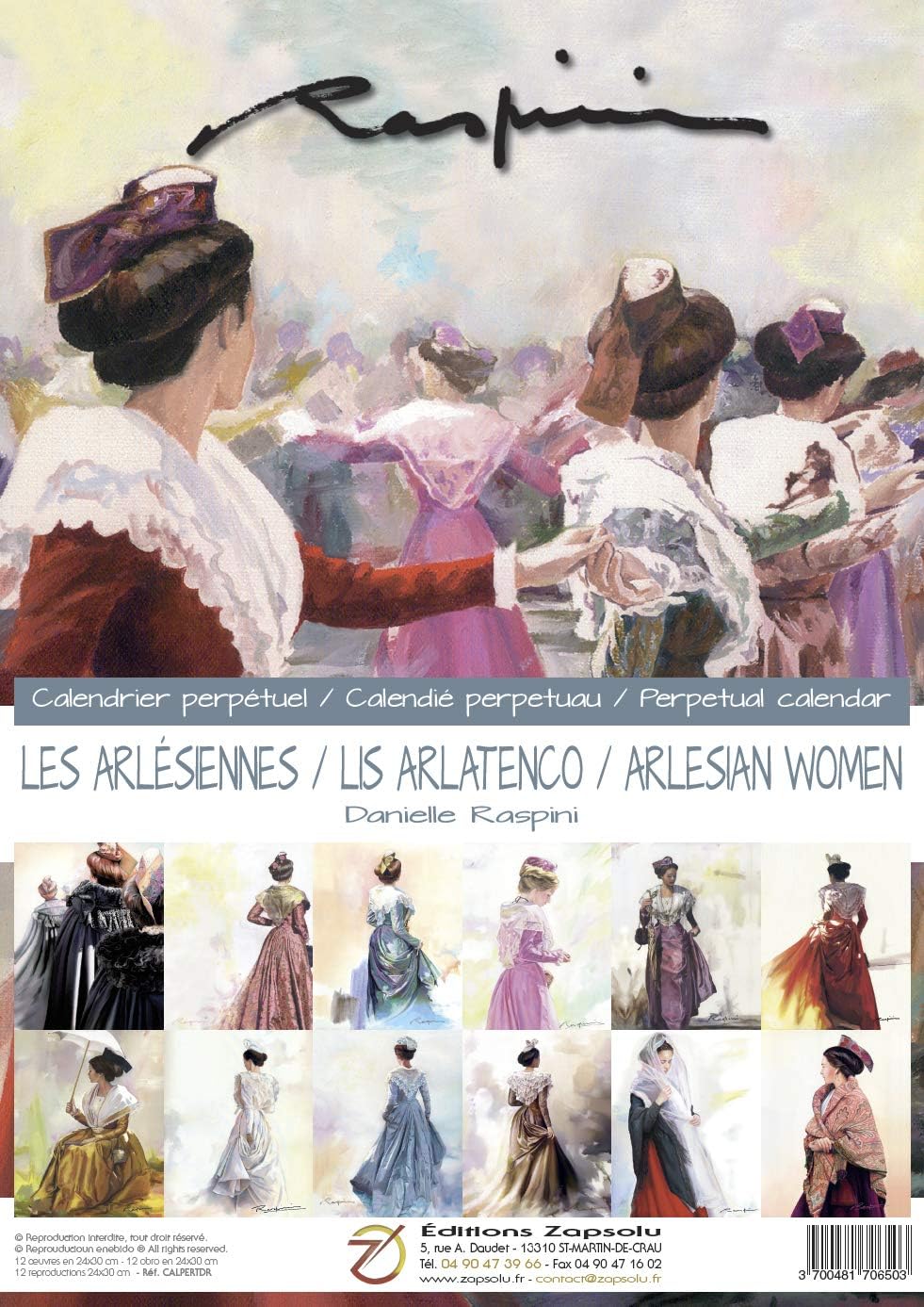 Calendrier perpétuel : Les Arlésiennes de Danielle RASPINI