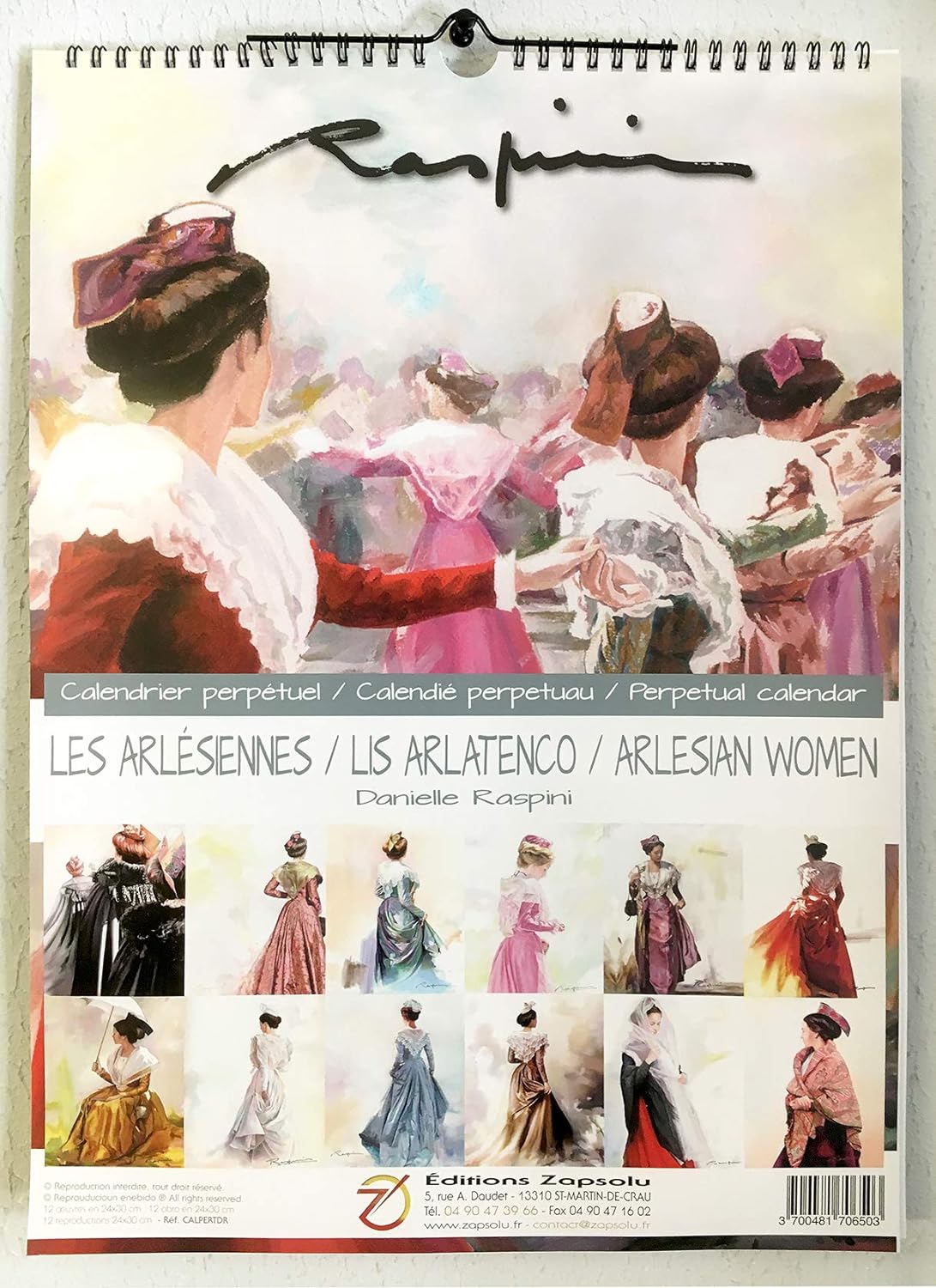Calendrier perpétuel : Les Arlésiennes de Danielle RASPINI
