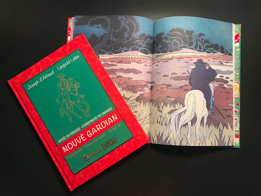 Livre illustré de prestige "Nouvè Gardian" de Joseph d'ARBAUD, illustration par Léo LELÉE