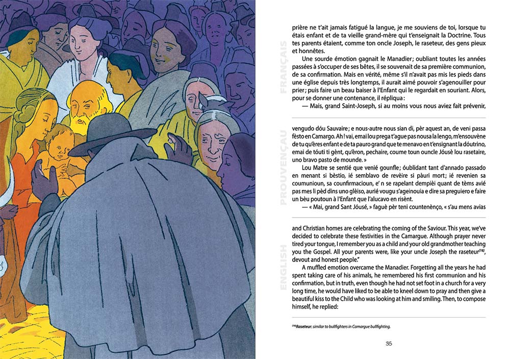 Livre illustré de prestige : Nouvè Gardian, de Joseph d'ARBAUD, illustration par Léo LELÉE