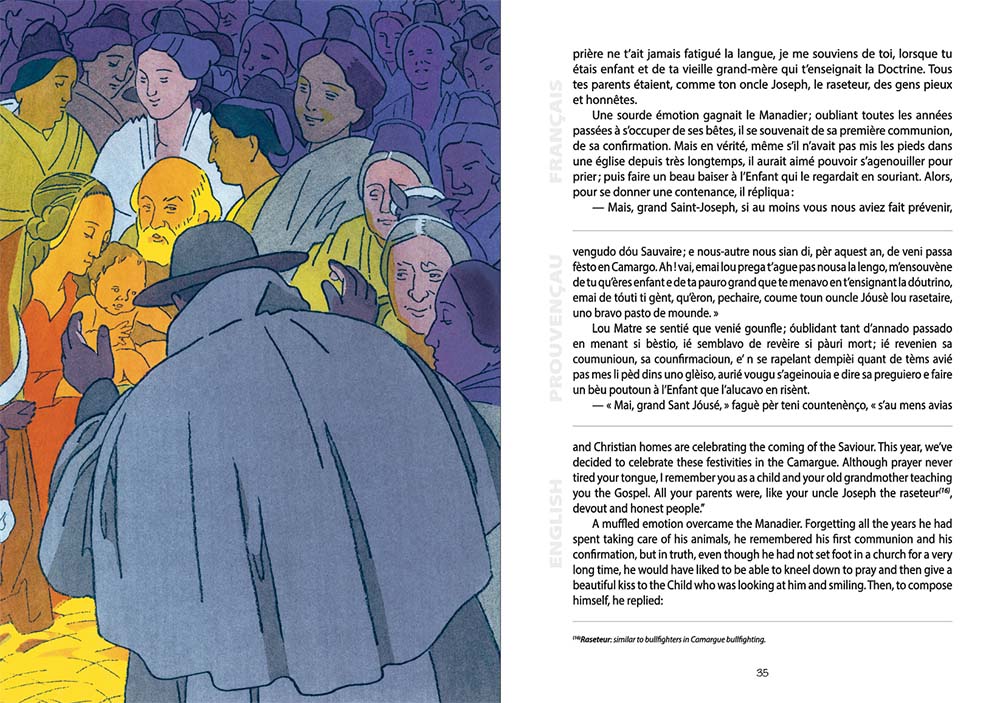 Livre illustré de prestige "Nouvè Gardian" de Joseph d'ARBAUD, illustration par Léo LELÉE