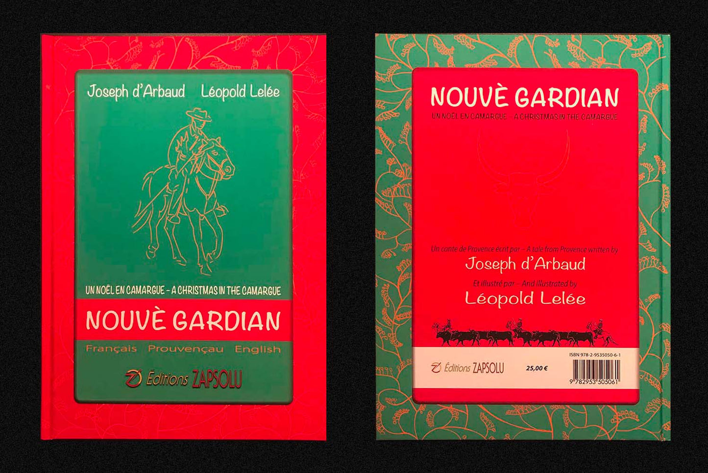 Livre illustré de prestige "Nouvè Gardian" de Joseph d'ARBAUD, illustration par Léo LELÉE