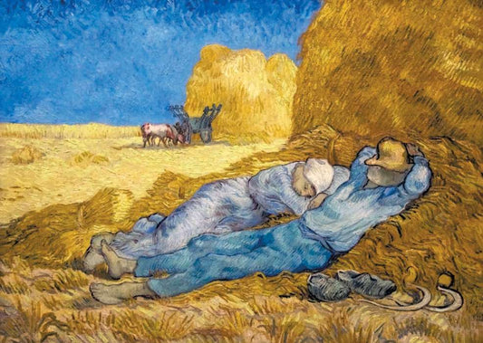 Carte Postale d'Art : "La méridienne ou la sieste (d’après Millet)" de Vincent VAN GOGH