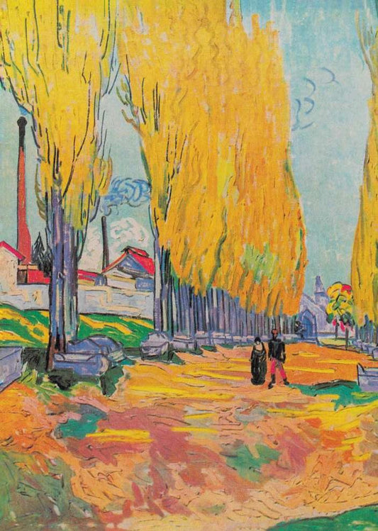 Carte Postale d'Art : "Les Alyscamps, Allée d’Arles" de Vincent VAN GOGH