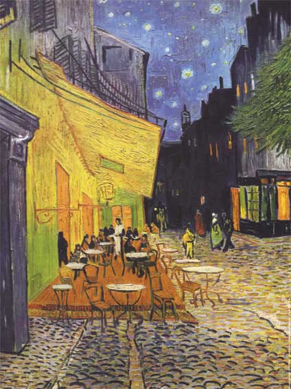 Carte Postale d'Art : "Le Café la nuit" de Vincent VAN GOGH