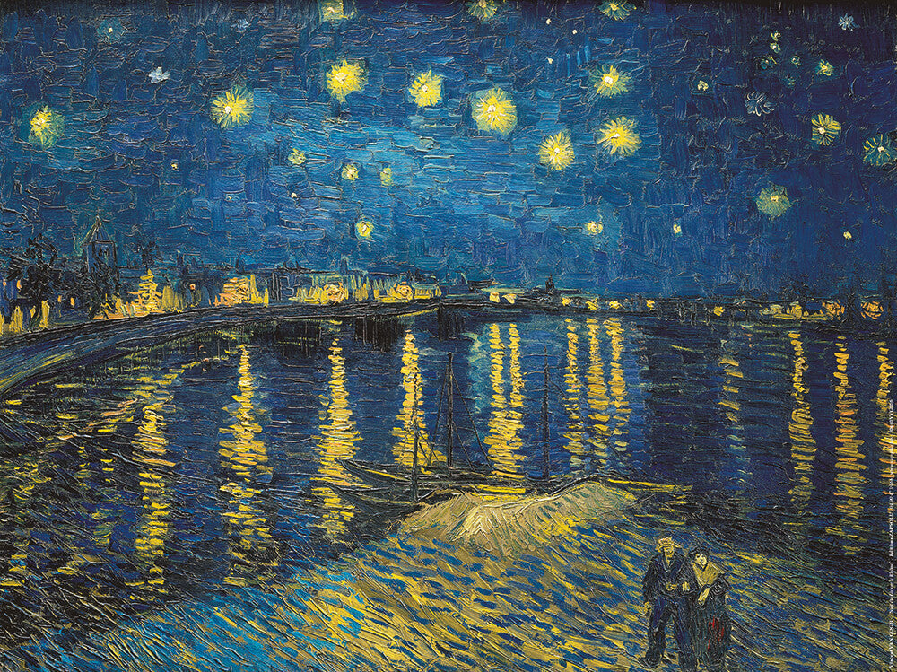 Carte Postale d'Art : "Nuit étoilée sur le Rhône" de Vincent VAN GOGH