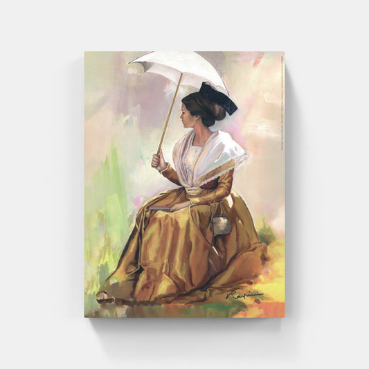 Affiche "Arlésienne à la robe safran" de Danielle RASPINI