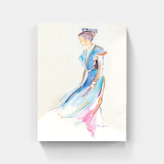 Affiche "Croquis d'Arlésienne pastel de profil" de Danielle RASPINI
