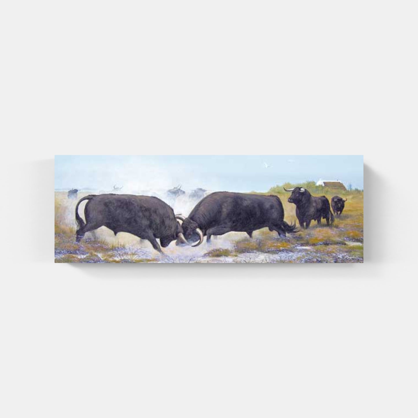 Affiche "Combat de Toros espagnols en Camargue" de Jean MARIGNAN