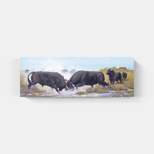 Affiche "Combat de Toros espagnols en Camargue" de Jean MARIGNAN