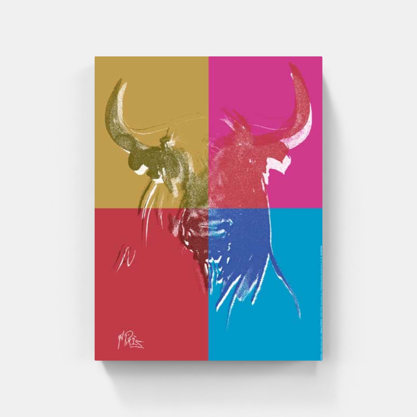 Affiche "Cabessa de Toro Multicolor" de Gil PIRÈS