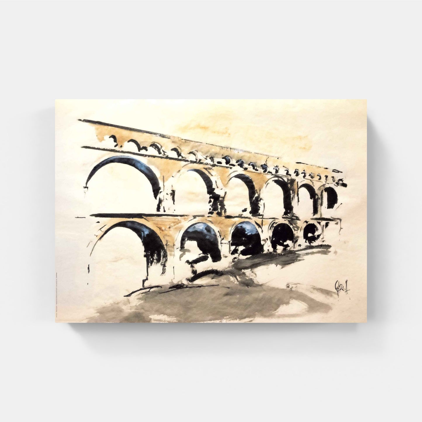 Affiche "Le Pont du Gard” de Tom GARCIA