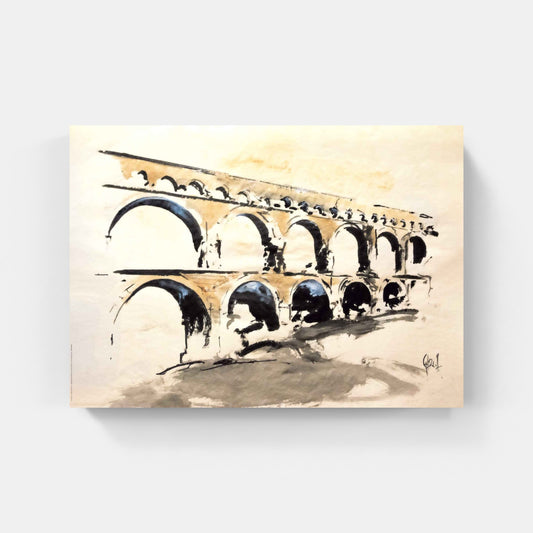 Affiche "Le Pont du Gard” de Tom GARCIA